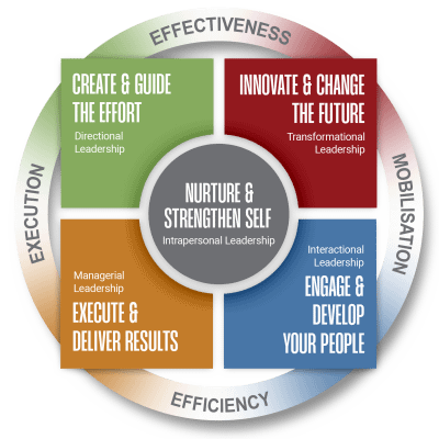 Image showing the Five Key Arenas of leadership that contribute to high-impact leadership within organisations