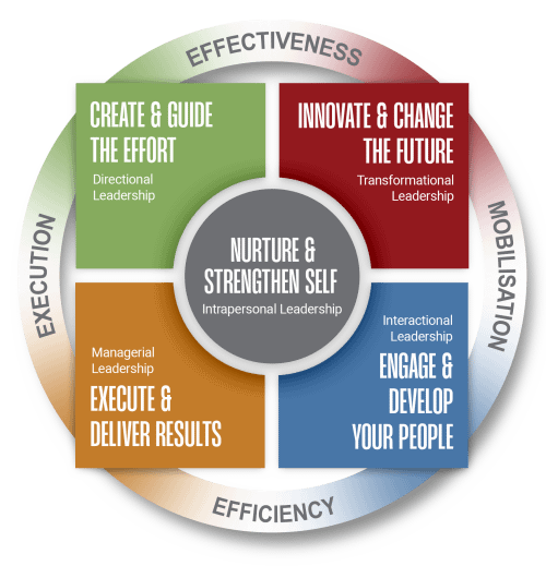 Image showing the Five Key Arenas of leadership that contribute to high-impact leadership within organisations